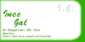 ince gal business card